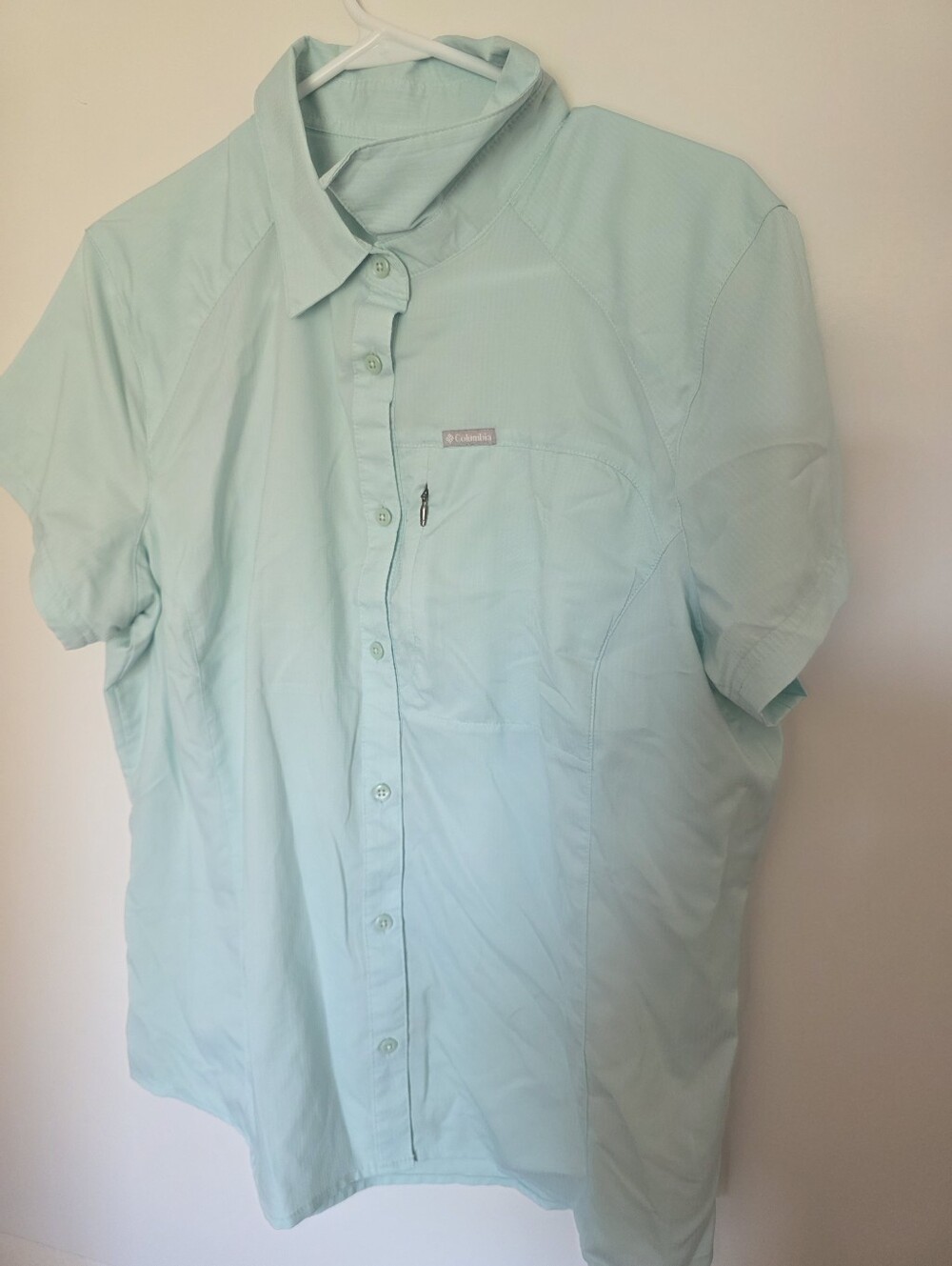 Columbia Womens Short Sleeve Lightweight Buttondown ShirtSize XL Casual